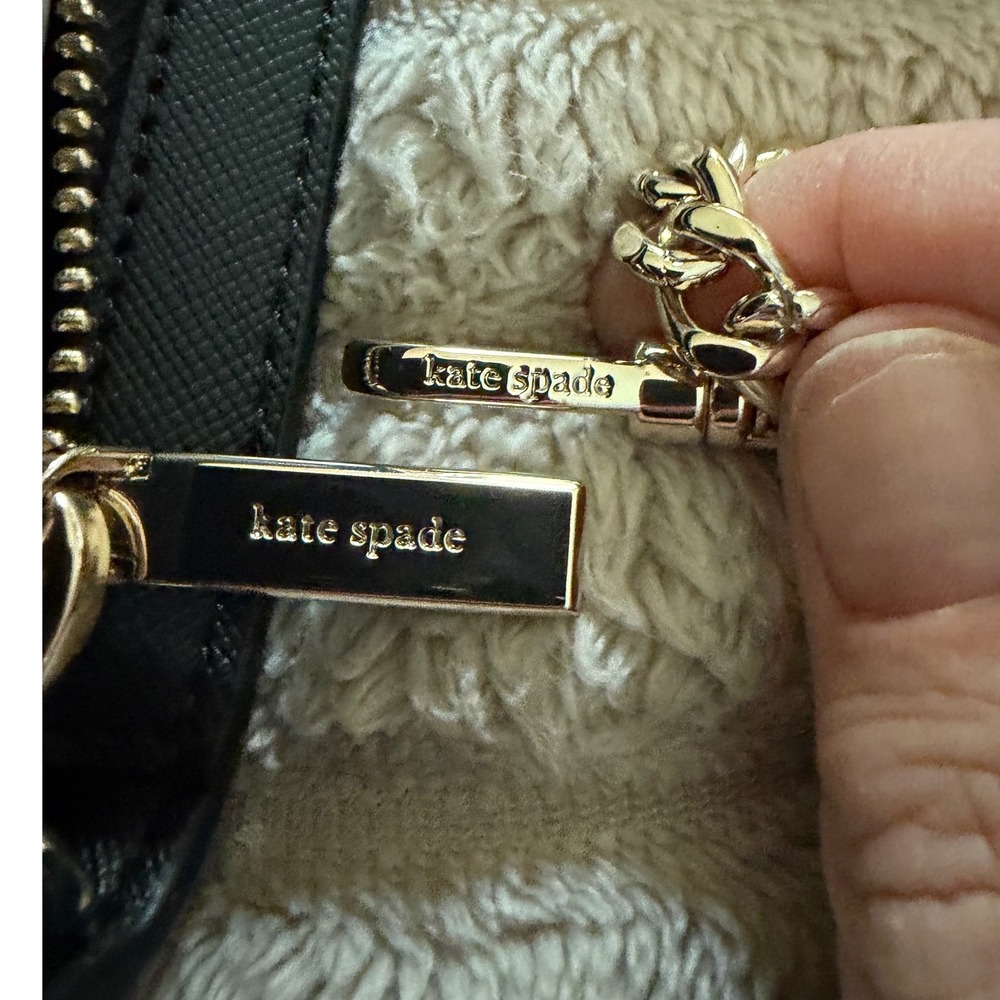 Kate Spade Lilly Pochette Black Patent Saffiano Leather Chain Bag KK048 - Picture 4 of 9